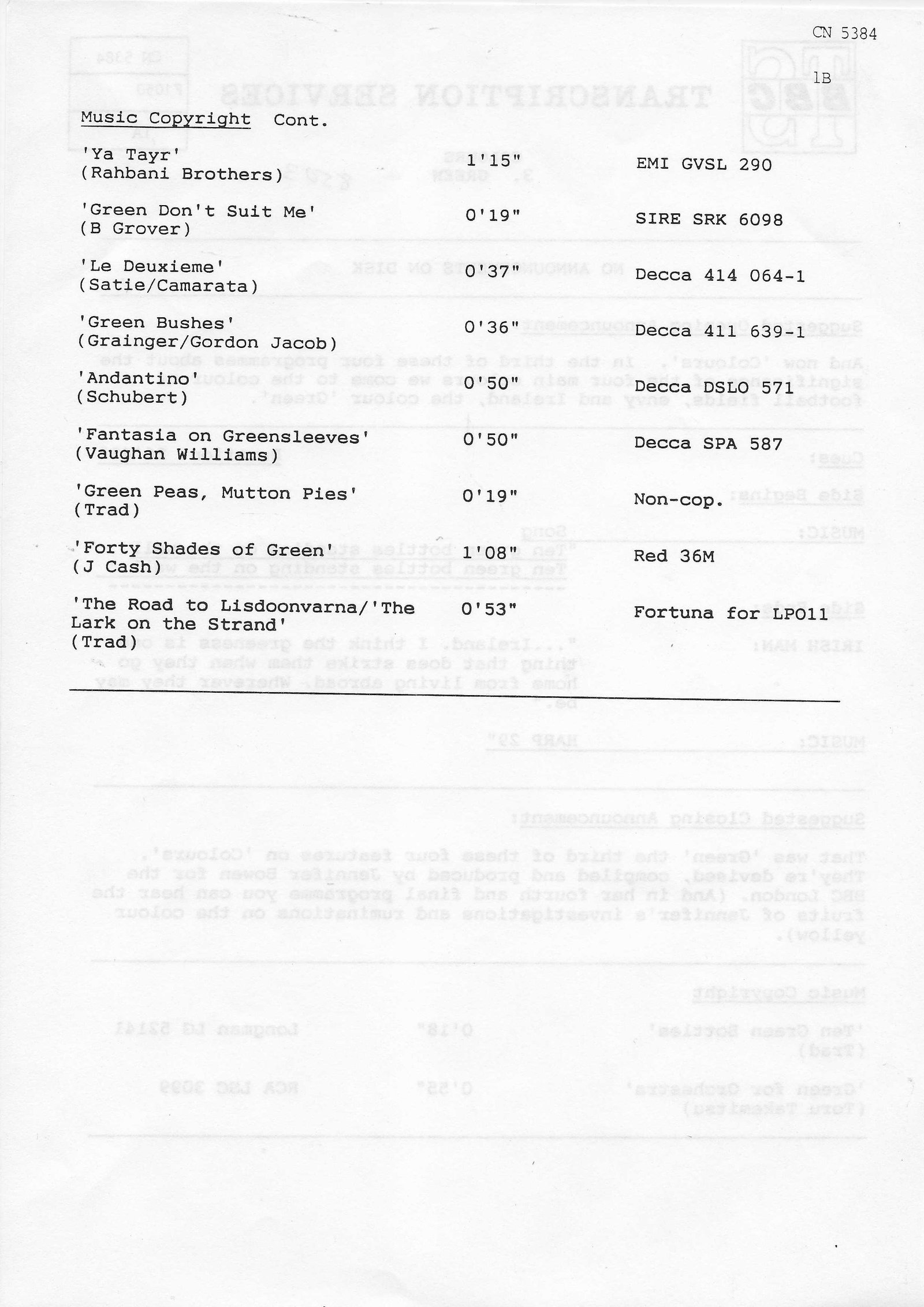 Inserts from CN 5384 2
